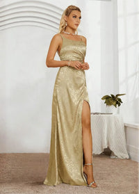 Gold maid of honor gown Dress Tailor
