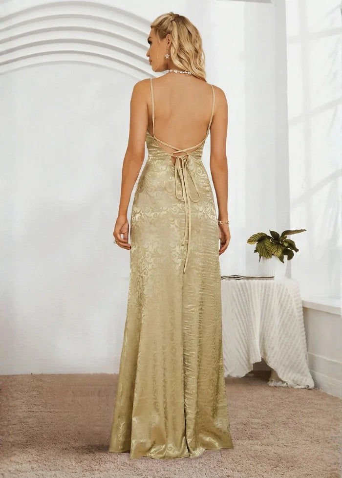 Gold maid of honor gown Dress Tailor