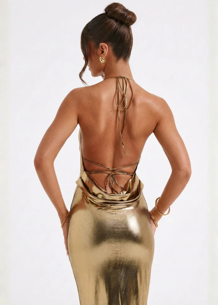 Golden night gown Dress Tailor