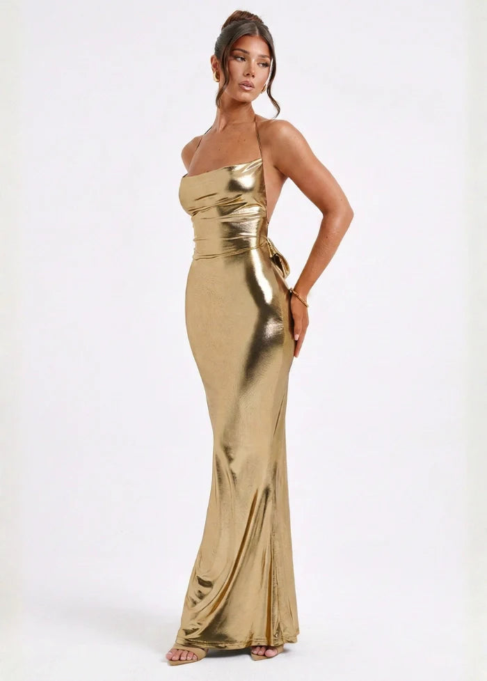 Golden night gown Dress Tailor