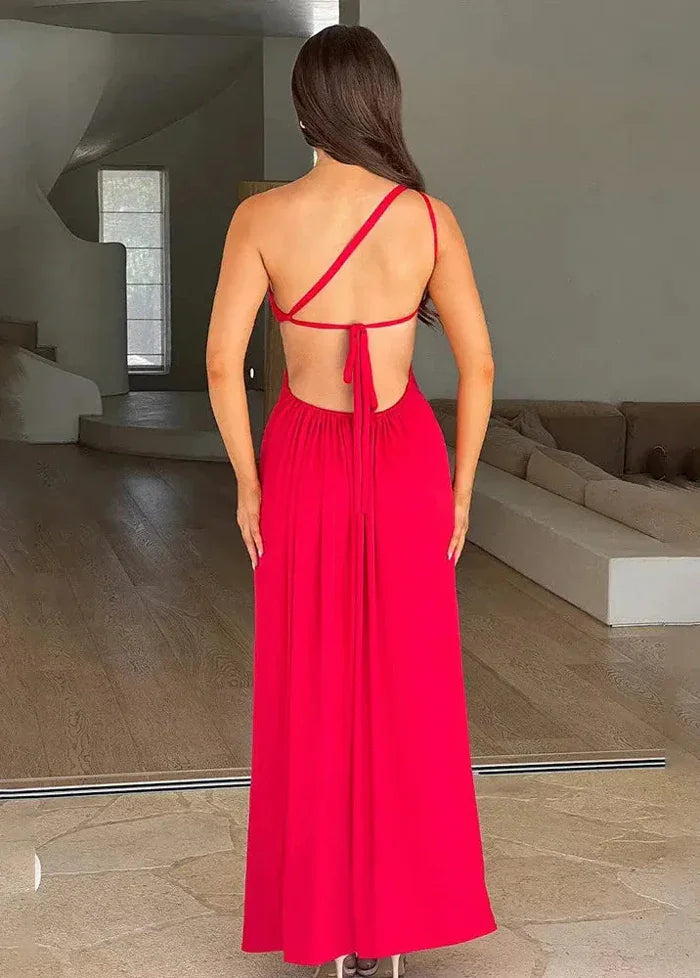 Gown featuring a side slit Dress Tailor