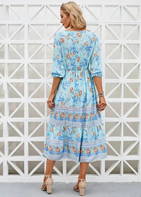 Light blue bohemian dress Dress Tailor