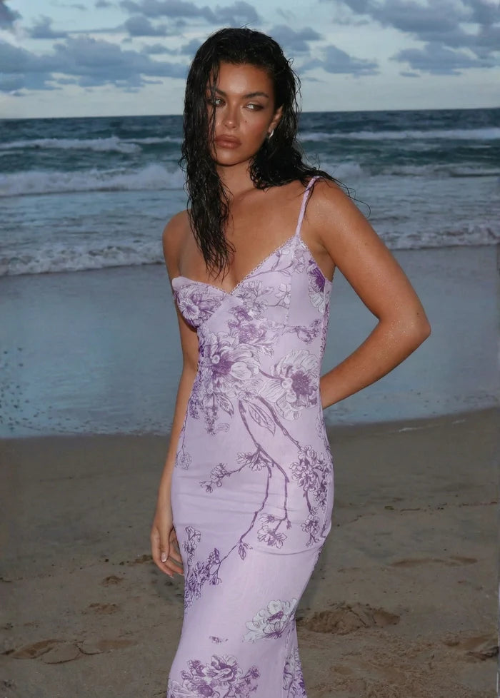 Lilac full-length dress Dress Tailor