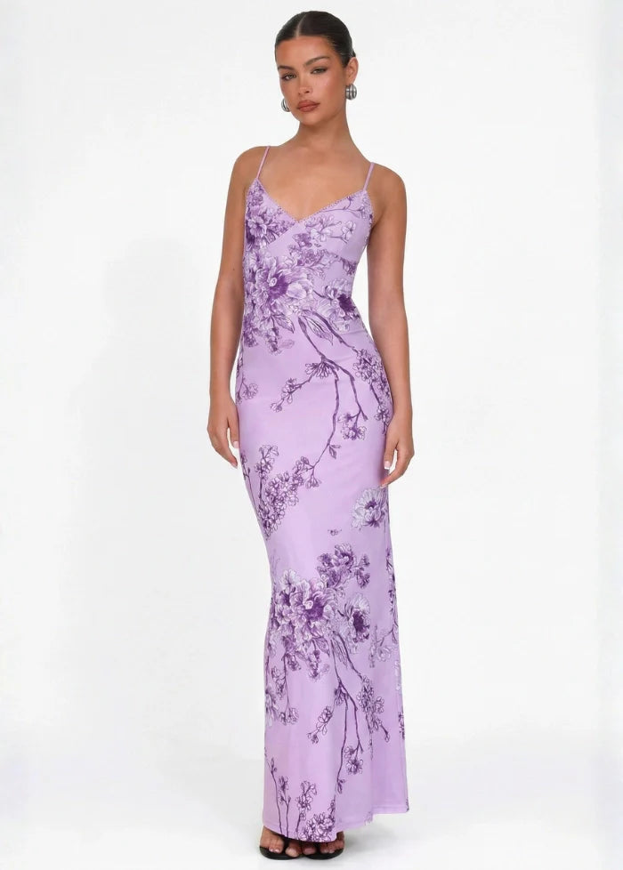 Lilac full-length dress Dress Tailor