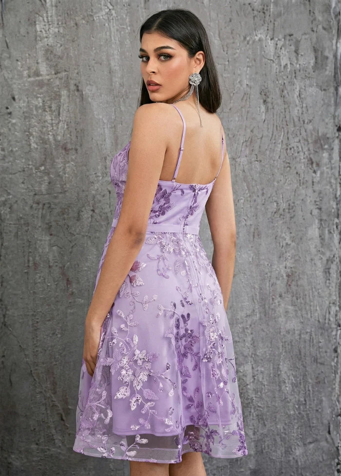 Lilac mini prom gown Dress Tailor