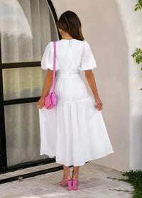 Long rustic white dress Dress Tailor