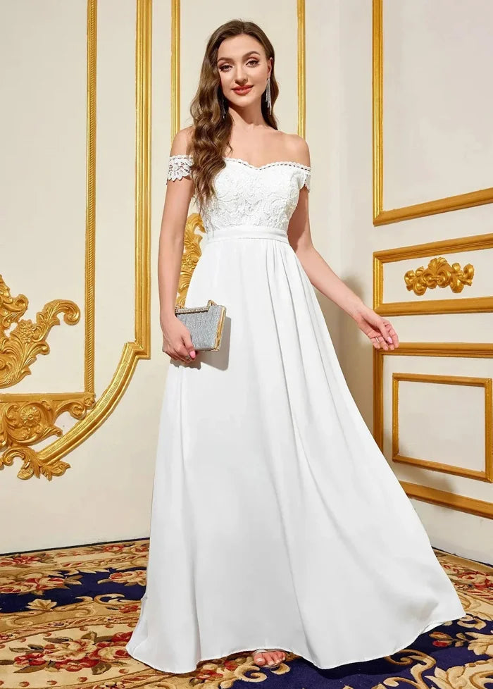 Long white ceremony dress S Dress Tailor