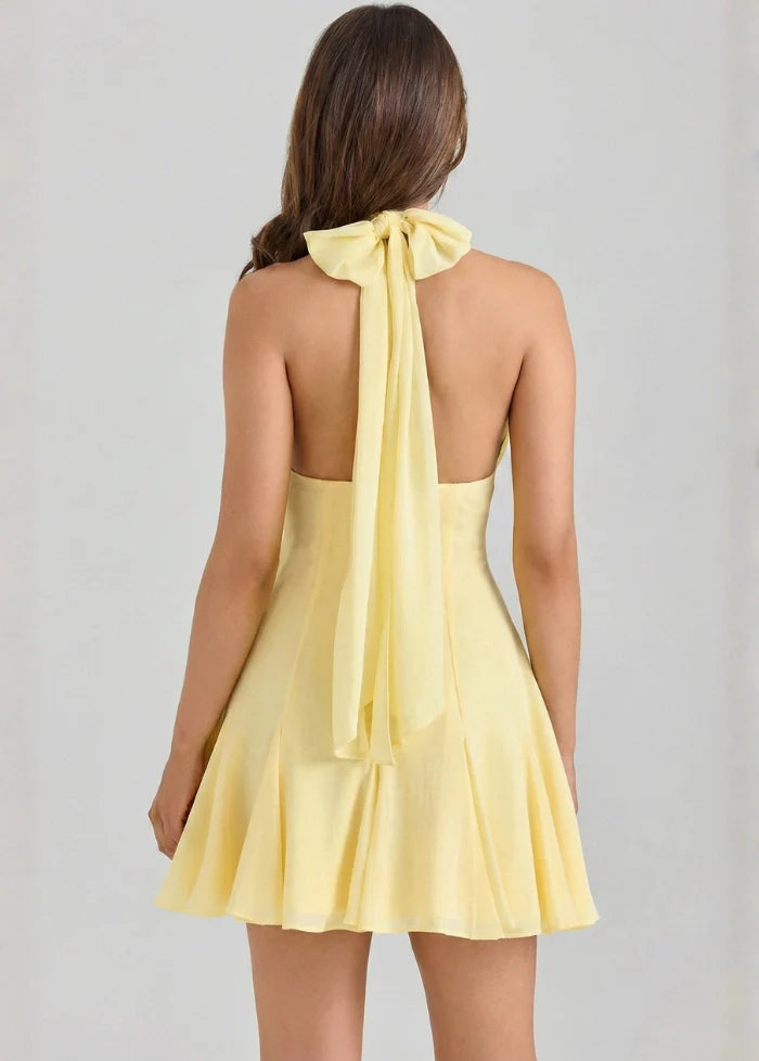 Mini dress in yellow Dress Tailor