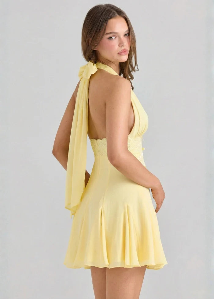 Mini dress in yellow Dress Tailor