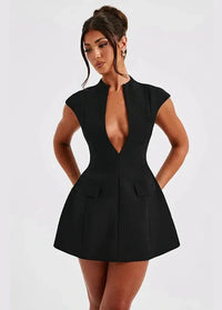 Mini dress with plunging neckline Dress Tailor