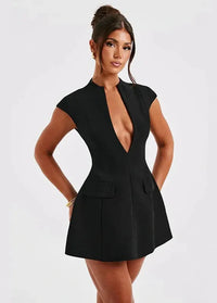 Mini dress with plunging neckline Dress Tailor