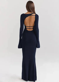 Navy blue long sleeve dress Dress Tailor