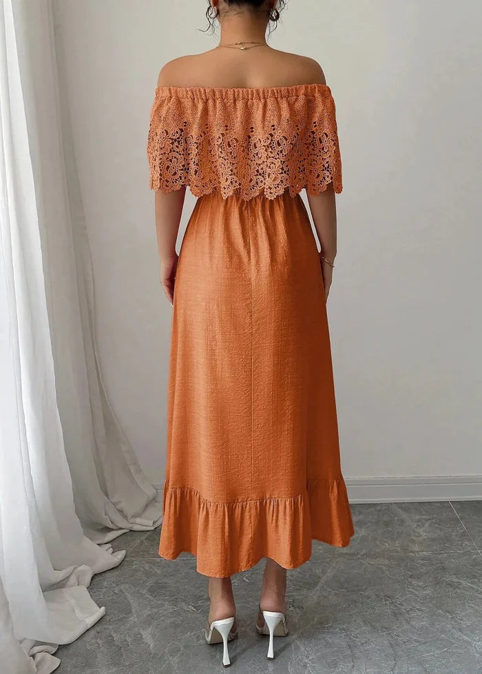 Orange bohemian dress Dress Tailor