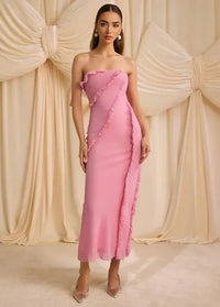 Pink bandeau dress XS Dress Tailor