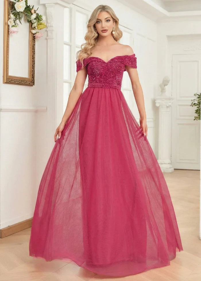 Pink tulle evening gown Dress Tailor