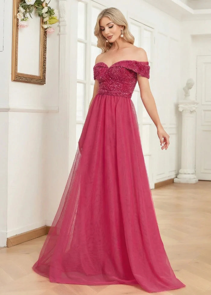 Pink tulle evening gown Dress Tailor