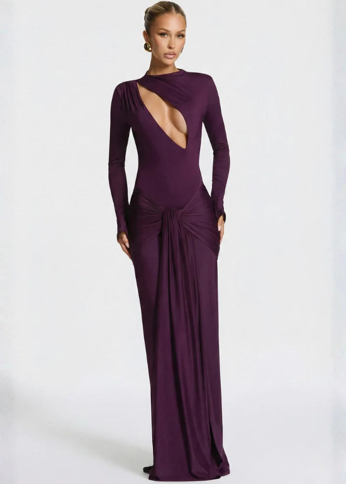 Plum long formal gown Dress Tailor