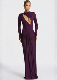 Plum long formal gown Dress Tailor