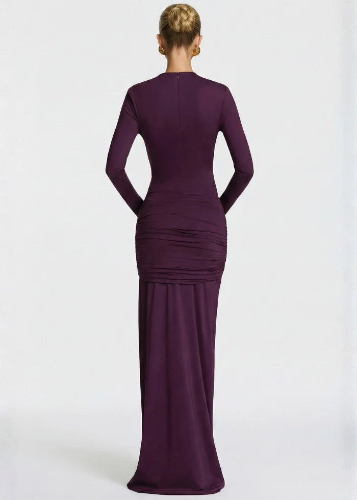 Plum long formal gown Dress Tailor