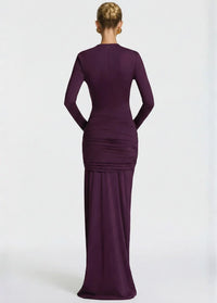 Plum long formal gown Dress Tailor