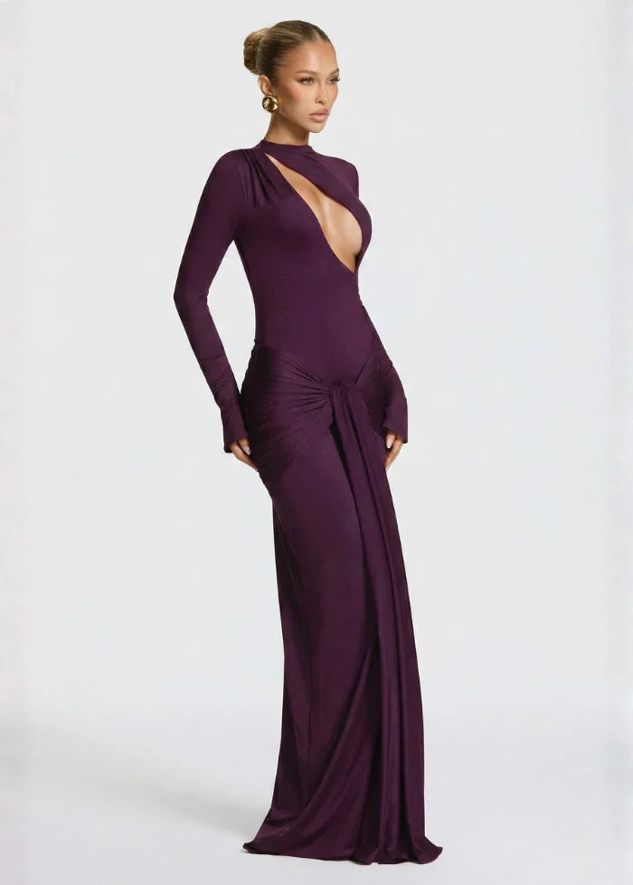 Plum long formal gown Dress Tailor