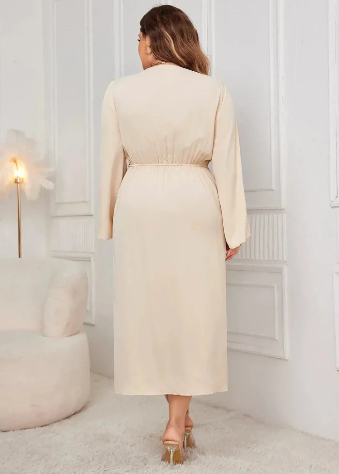 Plus size beige dress Dress Tailor