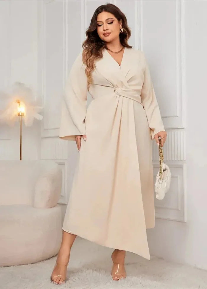Plus size beige dress Dress Tailor