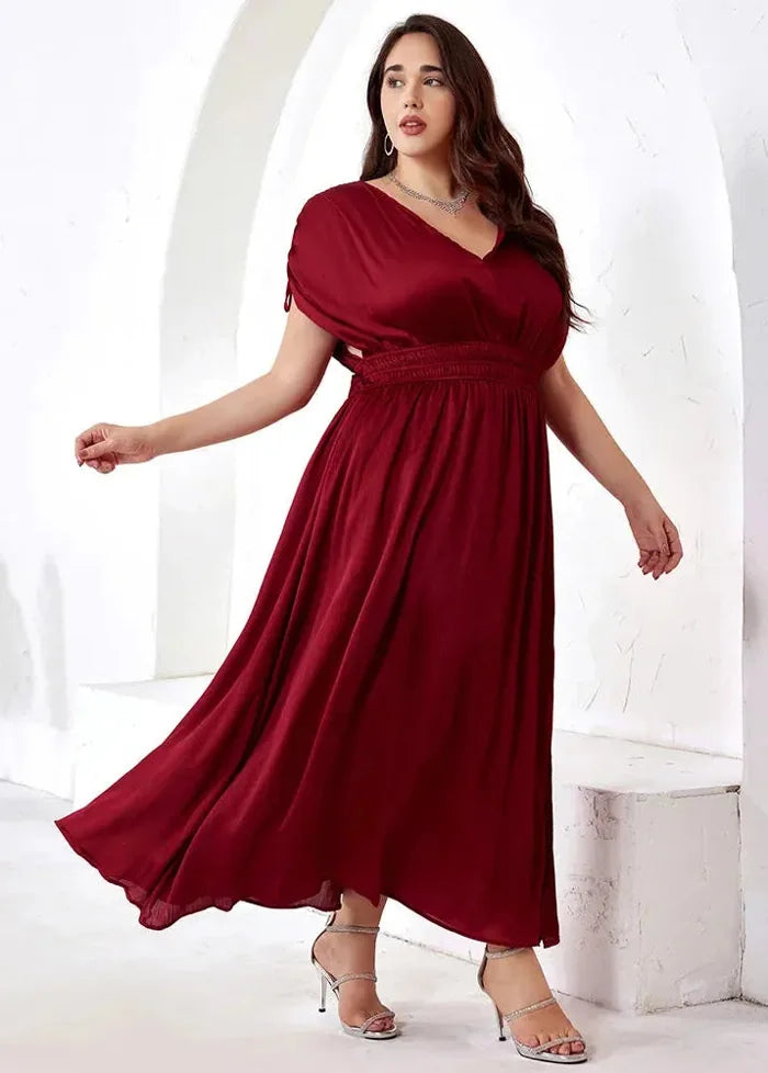 Plus size burgundy dress Dress Tailor
