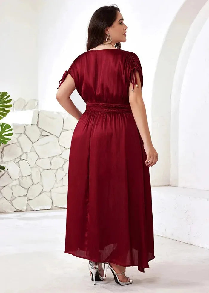 Plus size burgundy dress Dress Tailor