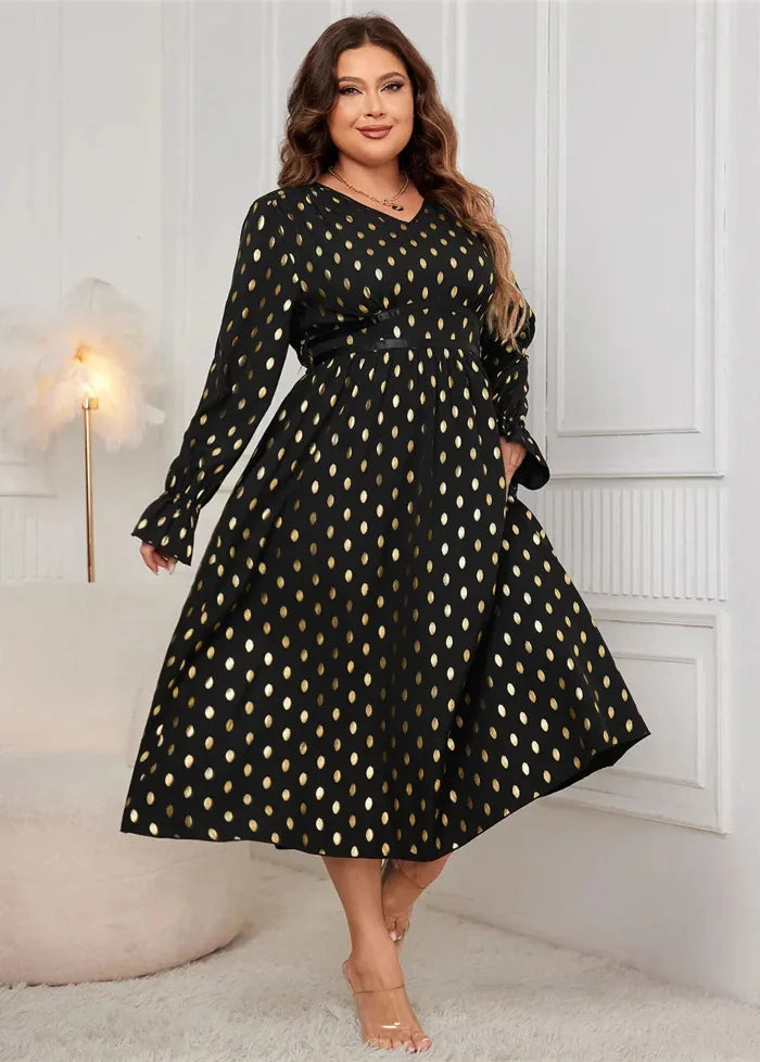 Plus size polka dot dress Dress Tailor