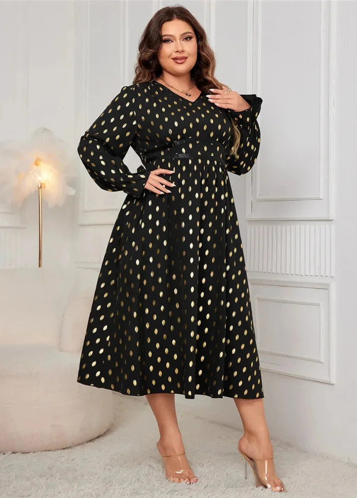 Plus size polka dot dress Dress Tailor