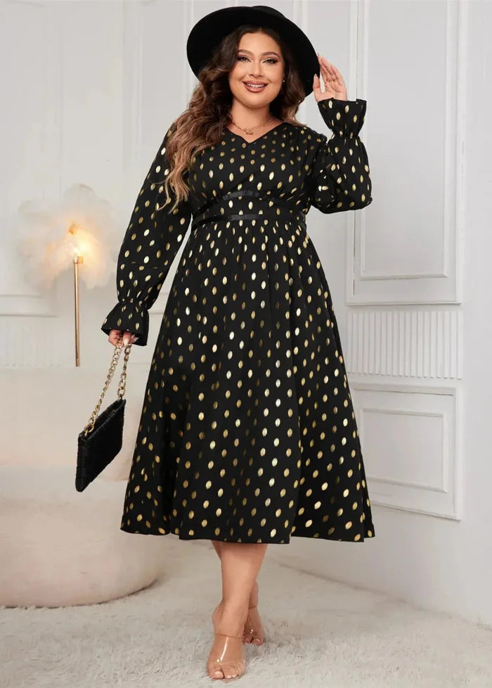 Plus size polka dot dress Dress Tailor