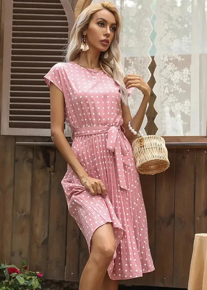 Polka dot midi dress Dress Tailor