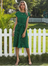 Polka dot midi dress Dress Tailor