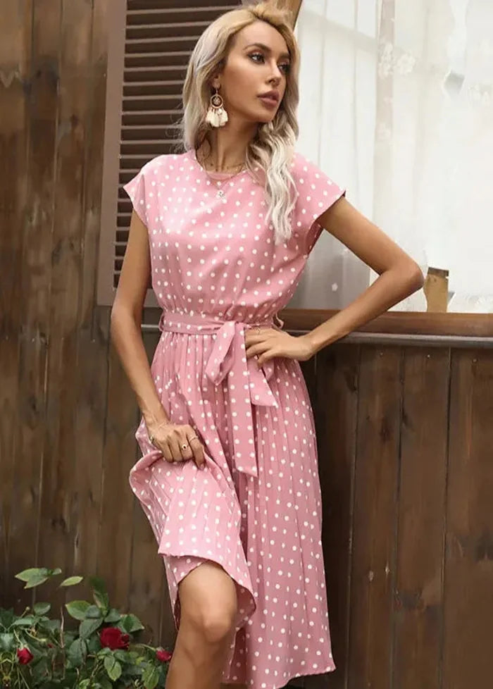 Polka dot midi dress Rose / S Dress Tailor