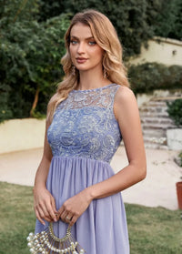 Purple knee-length formal dress Dress Tailor