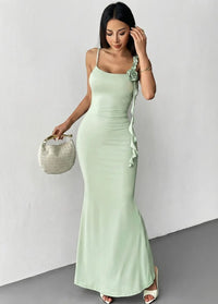 Sage green maxi gown Dress Tailor