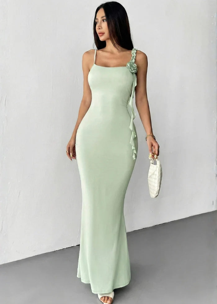 Sage green maxi gown Dress Tailor