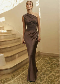 Shiny brown formal gown Dress Tailor