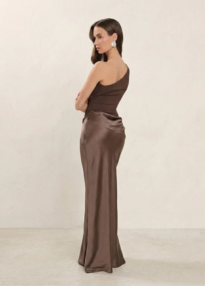 Shiny brown formal gown Dress Tailor