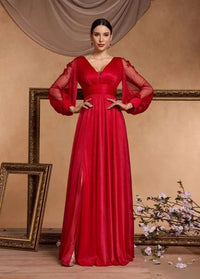 Shiny red ball dress Dress Tailor