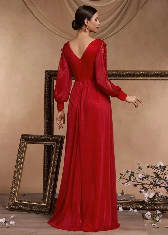Shiny red ball dress Dress Tailor