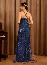 Shiny slit gala dress Dress Tailor