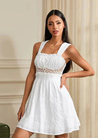 Short bohemian white dress Dress Tailor