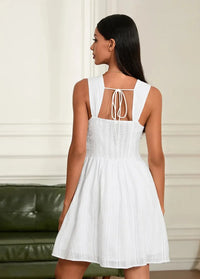 Short bohemian white dress Dress Tailor