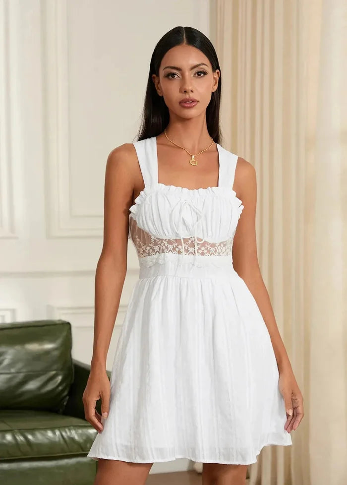Short bohemian white dress Dress Tailor