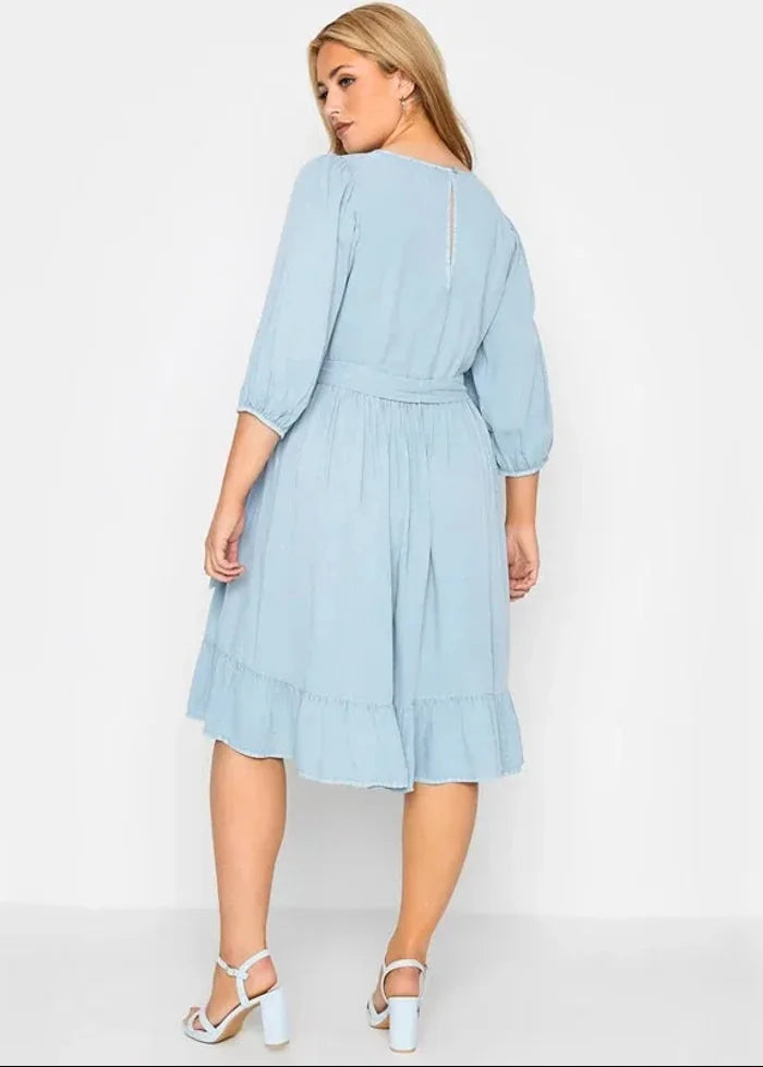Sky blue plus size dress Dress Tailor