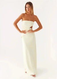 Strapless cream dress Dress Tailor