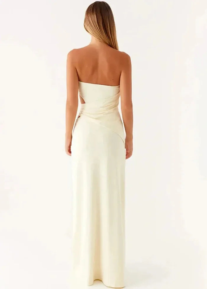 Strapless cream dress Dress Tailor