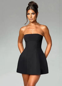 Strapless mini dress Noir / S Dress Tailor
